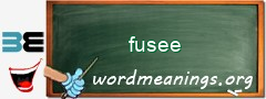 WordMeaning blackboard for fusee